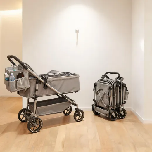 Baby stroller and wagon travel setup